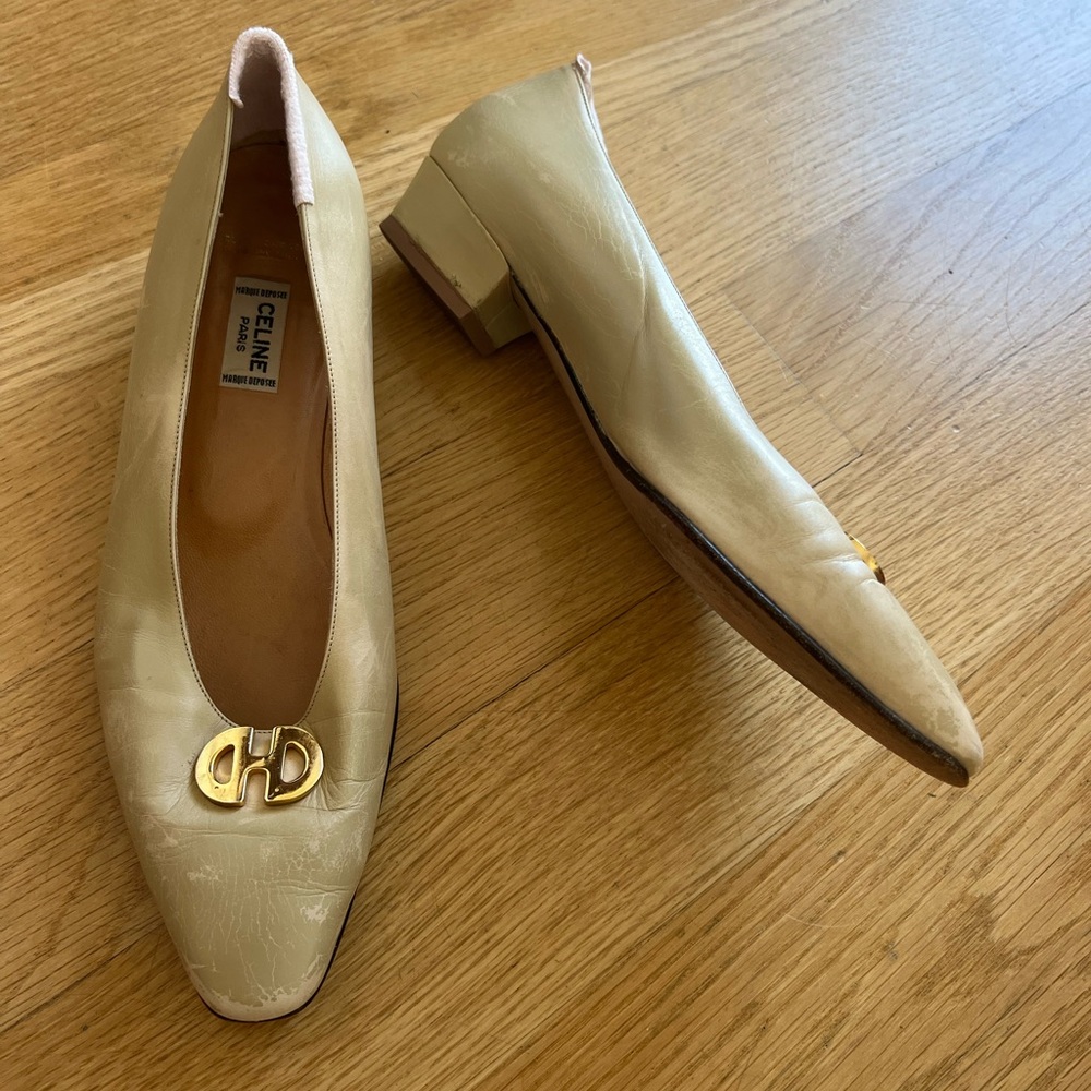 Vintage Celine Leather Flats - Size 39.5 / US 9
